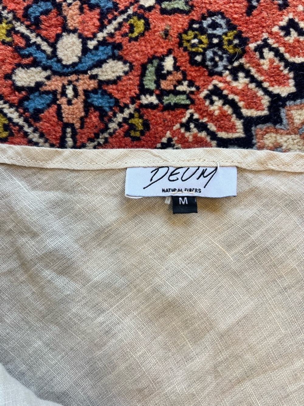 100% Linen Natural Slip Dress - Picture 5 of 6